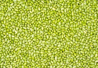 Green soybeans background