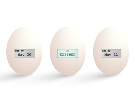 Managing expiration date on Eggs with IOT. Illustration symbolizes the evolution of IOT.