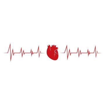 Human heart logo medical cardiology vector icon illustration design 