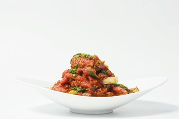 Beef flavored with flavored sauces  Northeast thai styles