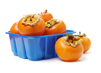 persimmon on white background 