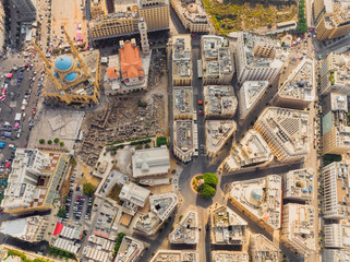 Aerial View of Beirut Lebanon, City of Beirut, Beirut city scape - obrazy, fototapety, plakaty