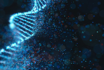 Colored Genetic Code DNA Molecule Structure - 301658829