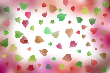 colorful leaves pattern on white background,gradient color pastel autumn leaf,ideas graphic design for web or banner