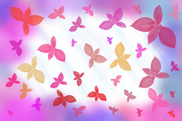 colorful leaves pattern on white background,gradient color pastel autumn leaf,ideas graphic design for web or banner