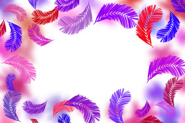 colorful leaves pattern on white background,gradient color pastel autumn leaf,ideas graphic design for web or banner