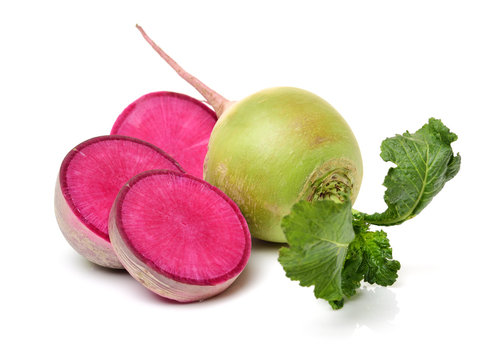 fresh radish isolated on white background 