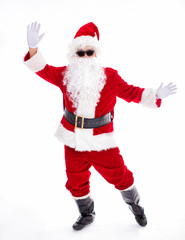 Happy Santa Claus isolated on white background