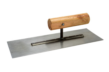 Finishing trowel on white background