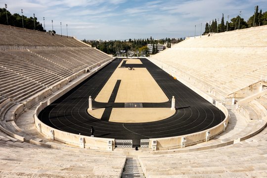 The famous Kallimarmaro (Panathenaic Stadium) where the first Olympic games were held