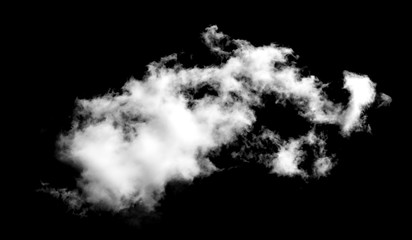 Textured Smoke,Abstract white,isolated on black background