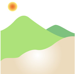 山　風景　イメージ　シンプル　デザイン