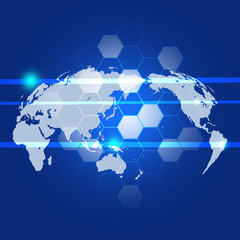 Fototapeta premium 世界地図 グローバル ビジネス背景 地図 世界