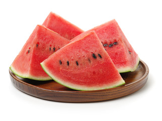 Slice of watermelon on white background 