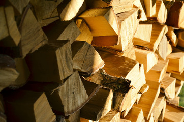 Firewood storage for heating a bath and a fireplace in a house or barbecue