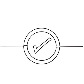 recommend clip art: Check mark line icons. Check marks, ticks, quality, approve concepts. Simple doodle symbols with modern linear line art graphic elements collection vector