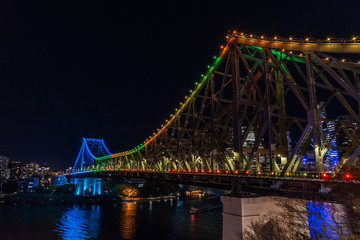 Fototapeta na wymiar brisbane story bridge at night