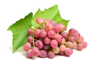 Grapes on white background 