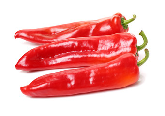 Fresh red pepper on white background