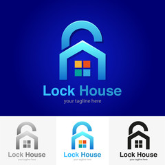 Vector abstract, Lock House Symbol