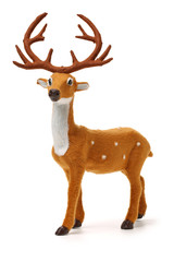 Toy deer made on white background