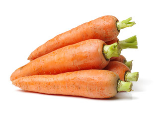 Fresh carrot on a white background