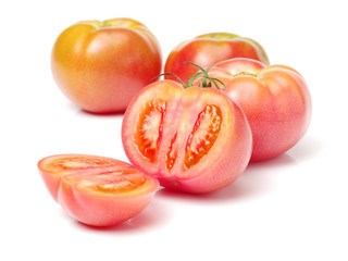 fresh tomato isolated on white background