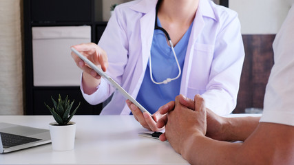 doctor explain to patient in the medical clinic or hospital. healthcare and wellness living.