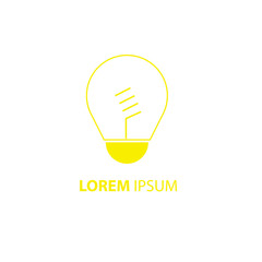 light bulb, lamp idea logo vector
