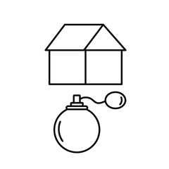 Set of vector icons with house and perfume bottle