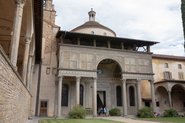 Fototapeta premium Panoramic view of inner garden of Basilica di Santa Croce