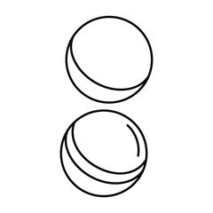  Set of simple icons with two balloons with a strip