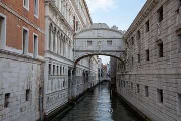 Panoramic view of Bridge of Sighs (Ponte dei Sospiri)