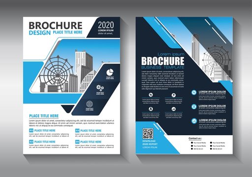 Business abstract vector template. Brochure design, cover modern layout, annual report, poster, flyer in A4 with colorful triangles, geometric shapes for tech, science, market with light background