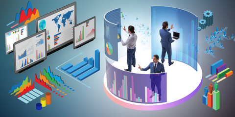 Trader working in technical visualization environment