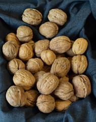 walnuts on wooden background