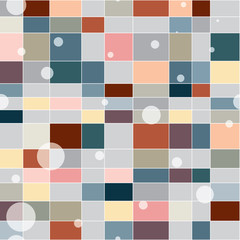 Bubble Bath, earthtone rectangles with bubbles, vector surface pattern design