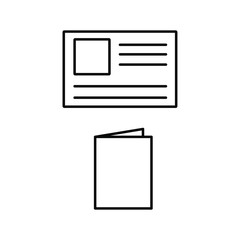  Set of vector icons with postcards