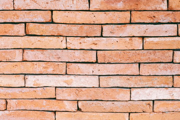 Background texture of old vintage red brick wall