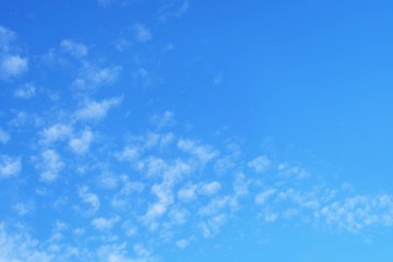 Fototapeta na wymiar Beautiful Blue Sky with Fluffy White Clouds