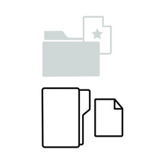  A set of simple icons from the favorites folder and the document folder