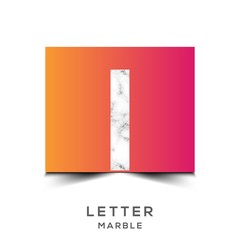  Marble Logo Vector letter i. Marble letter i