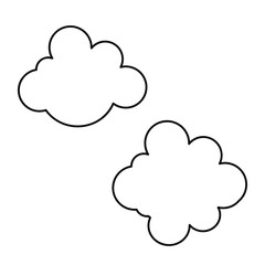  Set of icons with two clouds