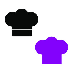 Set of simple icons with two cook caps