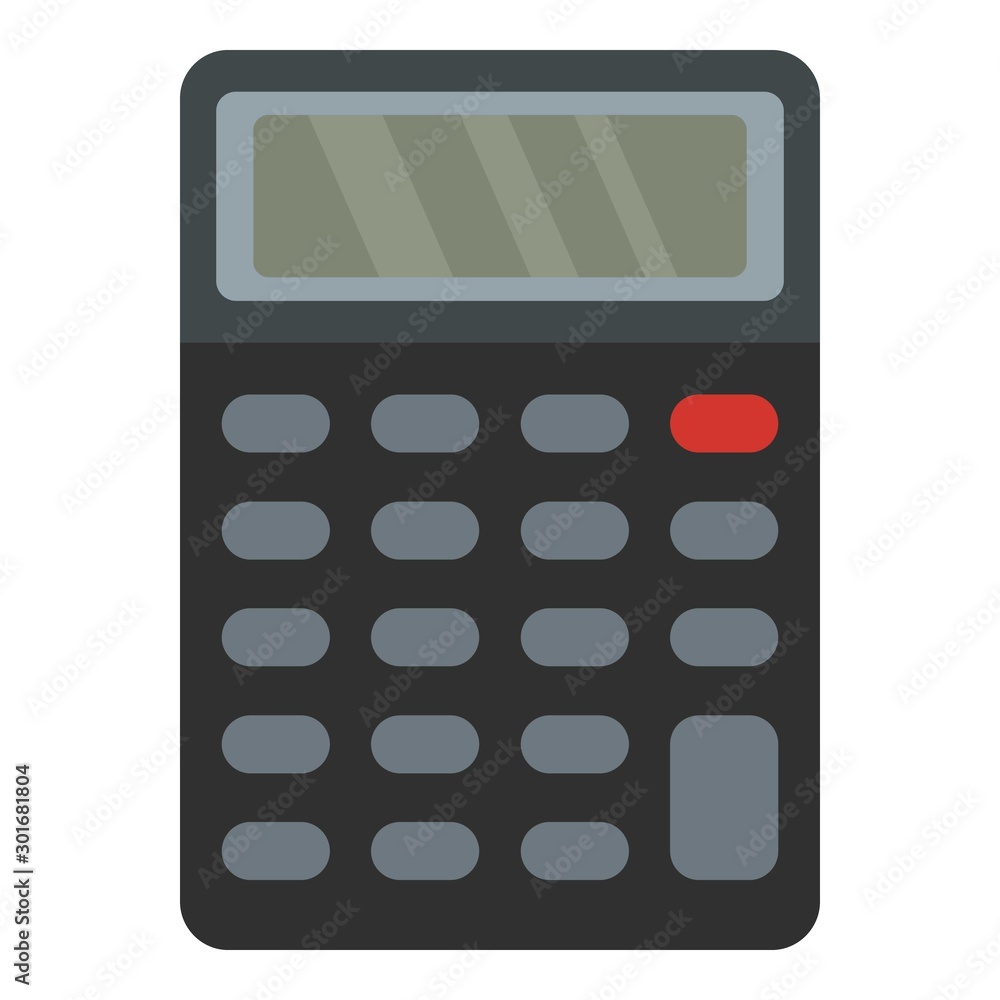 Poster calculator icon. flat illustration of calculator vector icon for web design