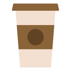 Hot coffee icon. Flat illustration of hot coffee vector icon for web design