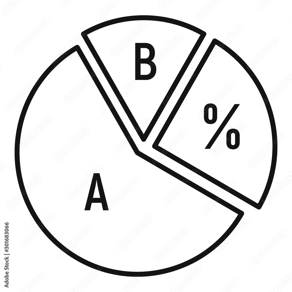 Poster chart pie icon. outline chart pie vector icon for web design isolated on white background