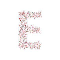 Christmas ABC. Items on white background forming letter Y	