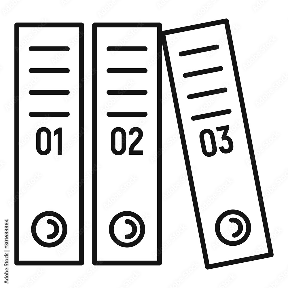 Poster office folder icon. outline office folder vector icon for web design isolated on white background