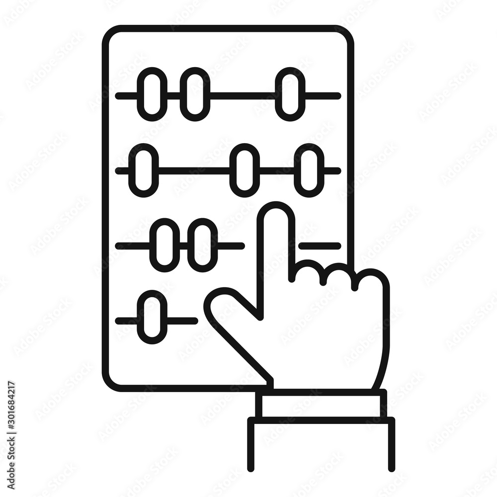 Aufkleber retro finance calculator icon. outline retro finance calculator vector icon for web design isolated 